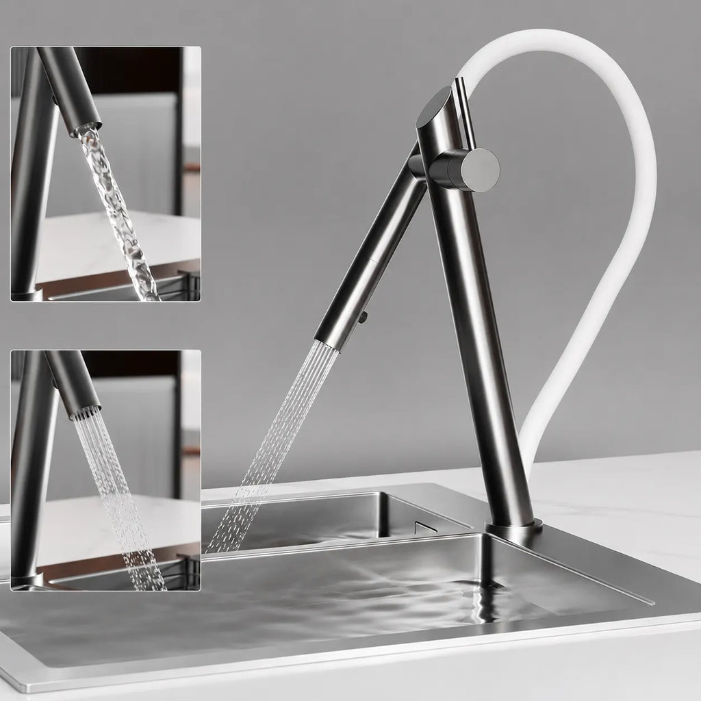 Torneira de Cozinha Gourmet Monocomando Extensível Flexível com 2 Jatos - Savelli