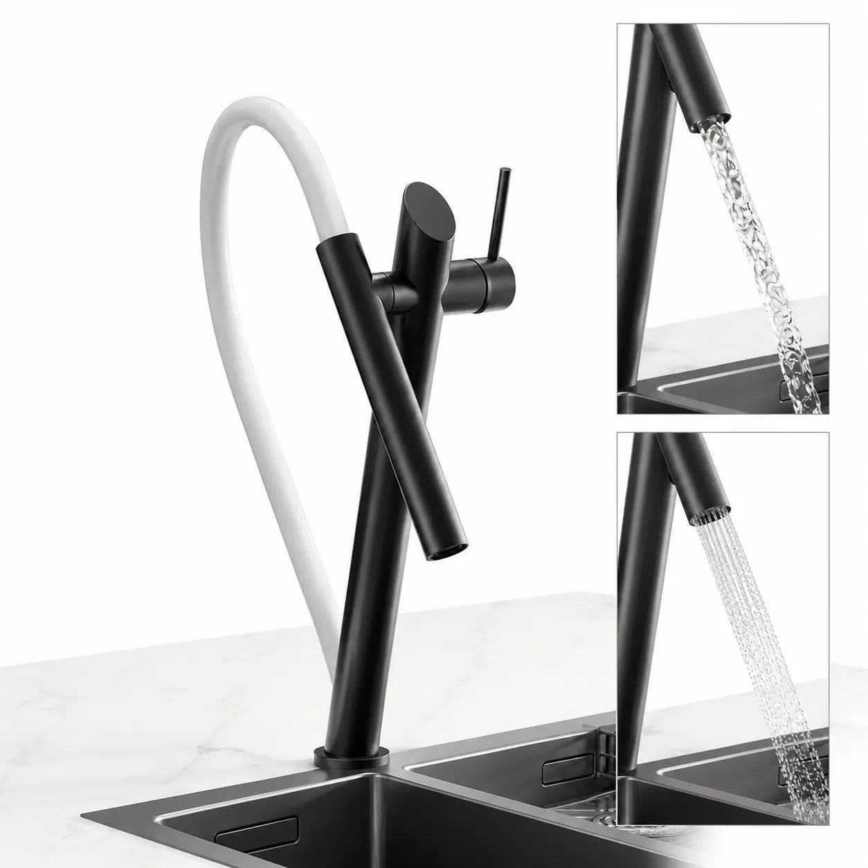 Torneira de Cozinha Gourmet Monocomando Extensível Flexível com 2 Jatos - Savelli - imagem 8