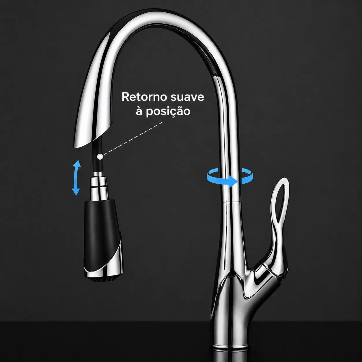 Torneira de Cozinha Inteligente Touch Monocomando Extensível - Savelli