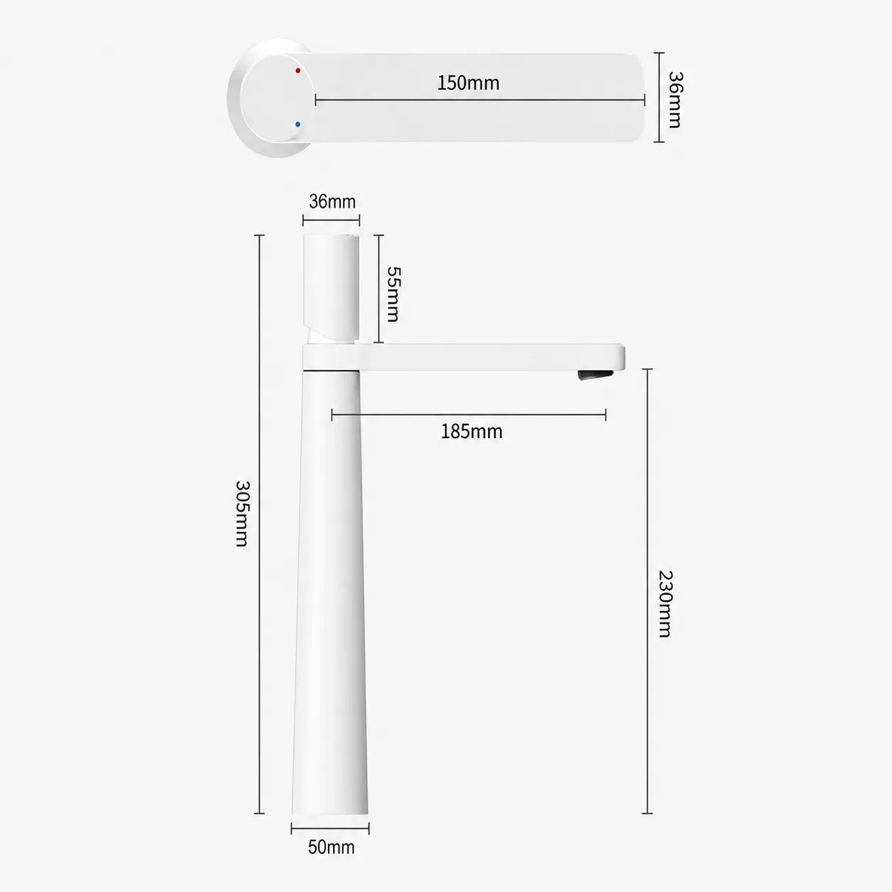 Torneira para Banheiro Misturador Monocomando Bica Alta Design Slim - Savelli