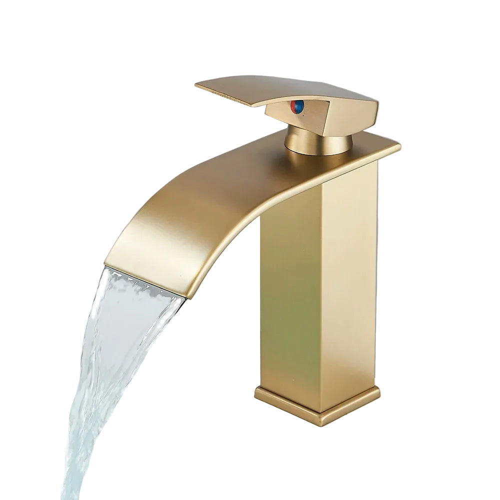 Torneira para Banheiro Misturador Monocomando Cascata Bica Baixa para Cuba de Embutir - Savelli