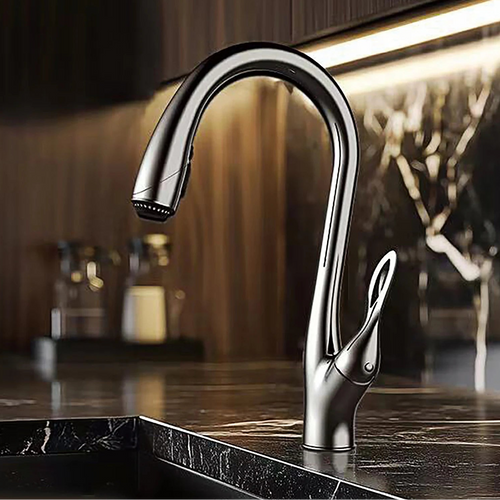 Torneira de Cozinha Gourmet Monocomando Extensível Design Orgânico - Savelli