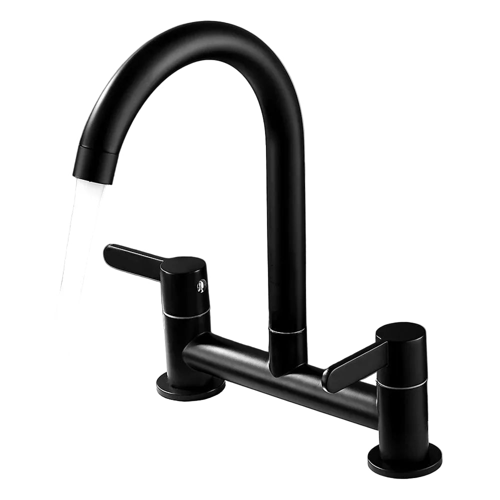 Torneira para Cozinha de Dois Comandos com Bica Giratória 360° em Latão - Savelli