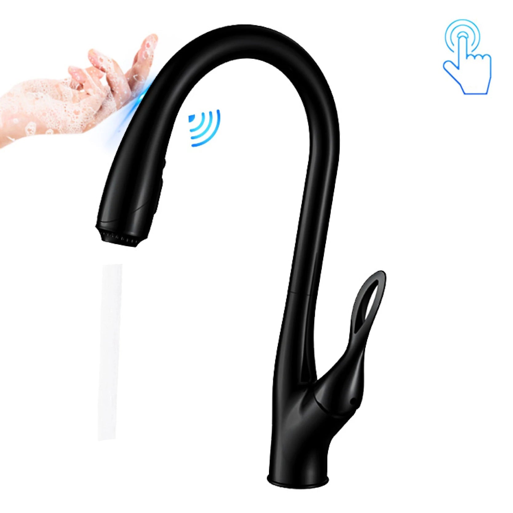 Torneira de Cozinha Inteligente Touch Monocomando Extensível - Savelli