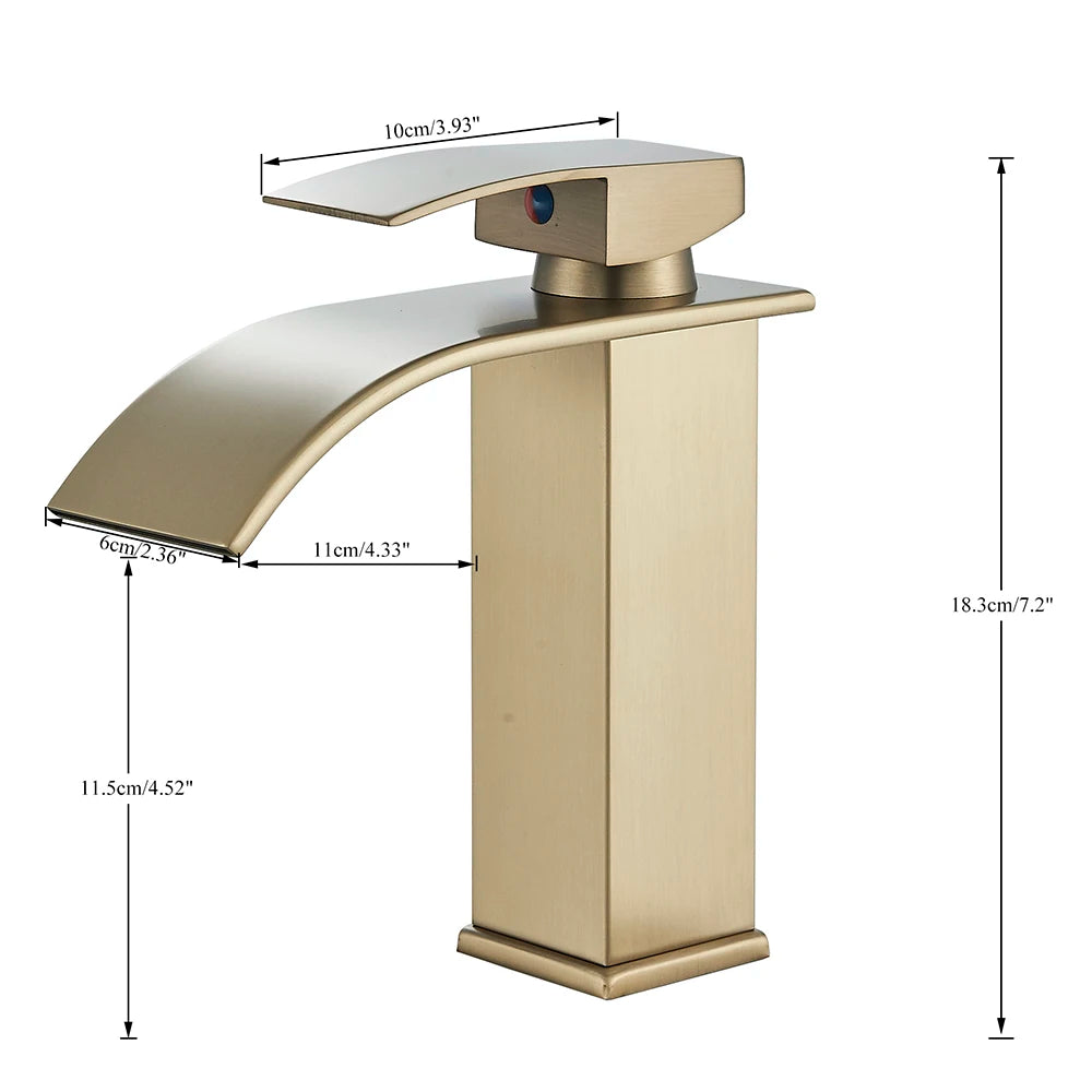 Torneira para Banheiro Misturador Monocomando Cascata Bica Baixa para Cuba de Embutir - Savelli