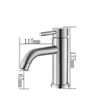 Torneira para Banheiro Misturador Monocomando em Aço Inox Design Minimalista - Savelli
