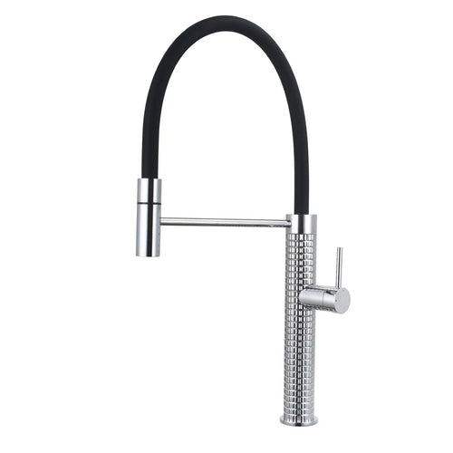 Ausziehbare Einhebel-Küchenarmatur im Profi-Stil aus Messing, Premium-Design - Savelli - Bild 7