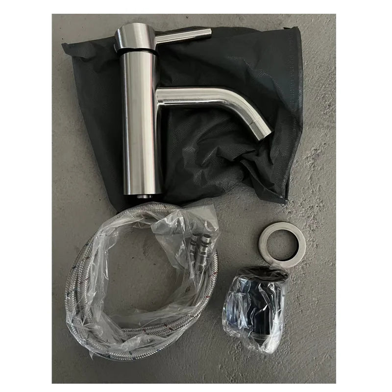 Torneira para Banheiro Misturador Monocomando em Aço Inox Design Minimalista - Savelli