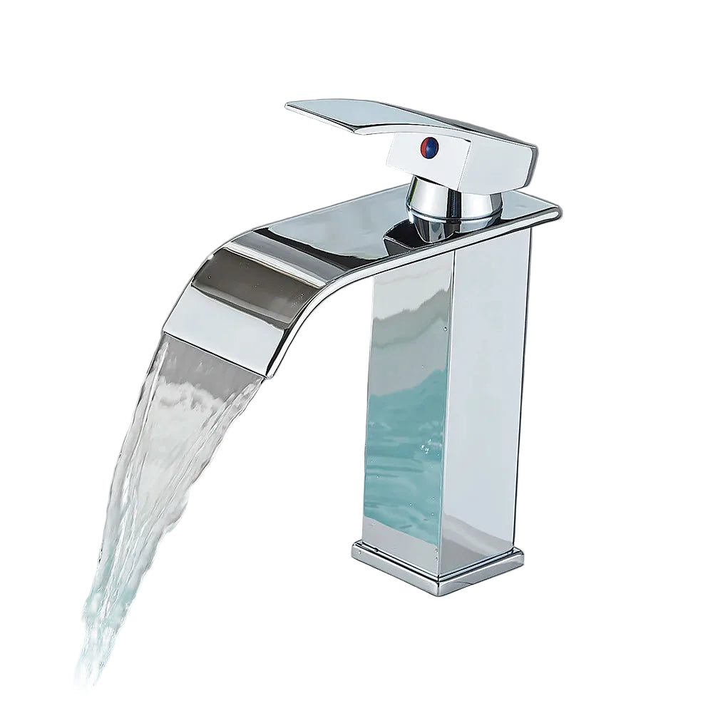 Torneira para Banheiro Misturador Monocomando Cascata Bica Baixa para Cuba de Embutir - Savelli