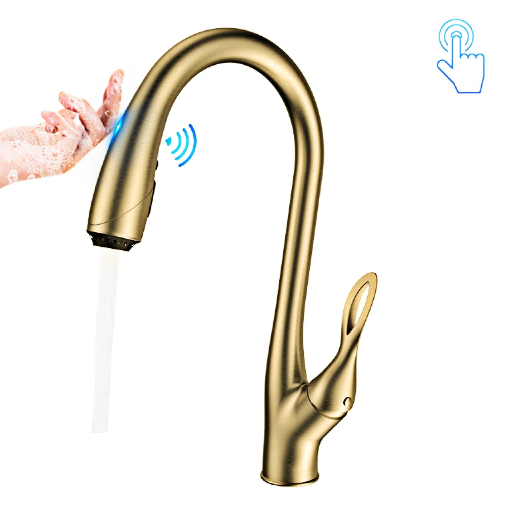 Torneira de Cozinha Inteligente Touch Monocomando Extensível - Savelli