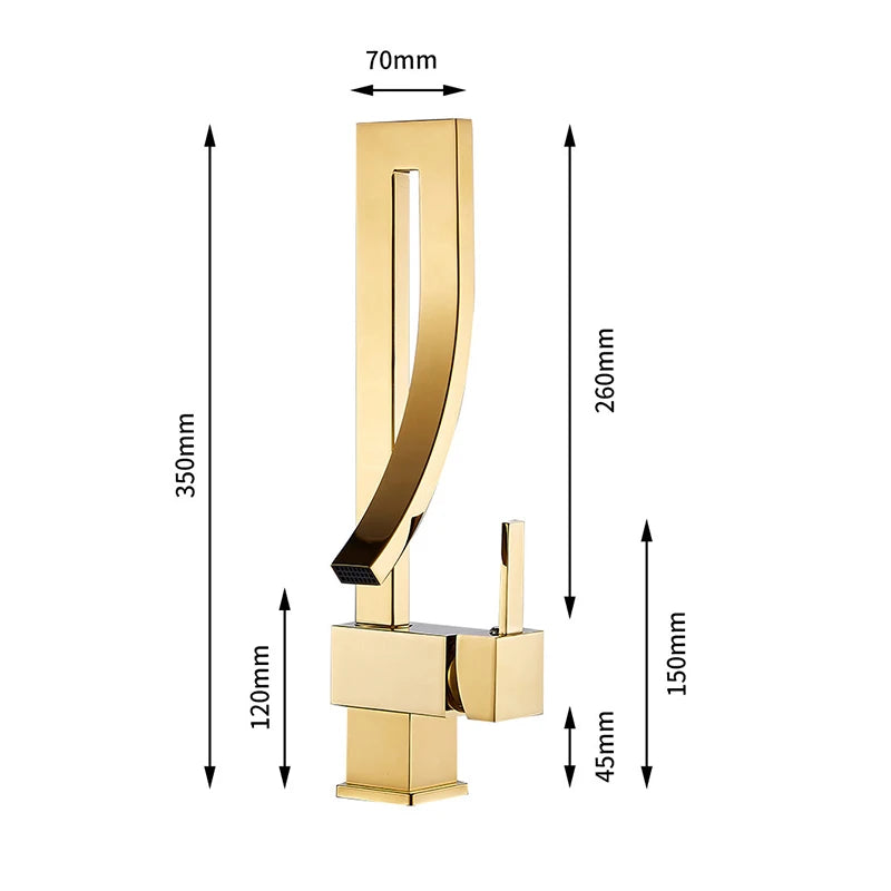Torneira de Lavabo Cascata Misturador Design Contemporâneo - Savelli