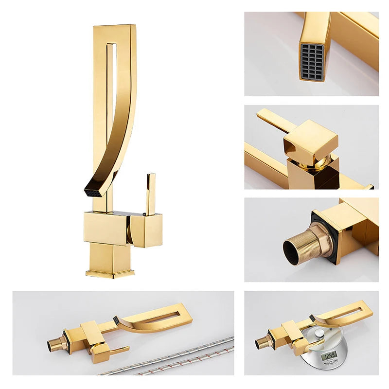Torneira de Lavabo Cascata Misturador Design Contemporâneo - Savelli