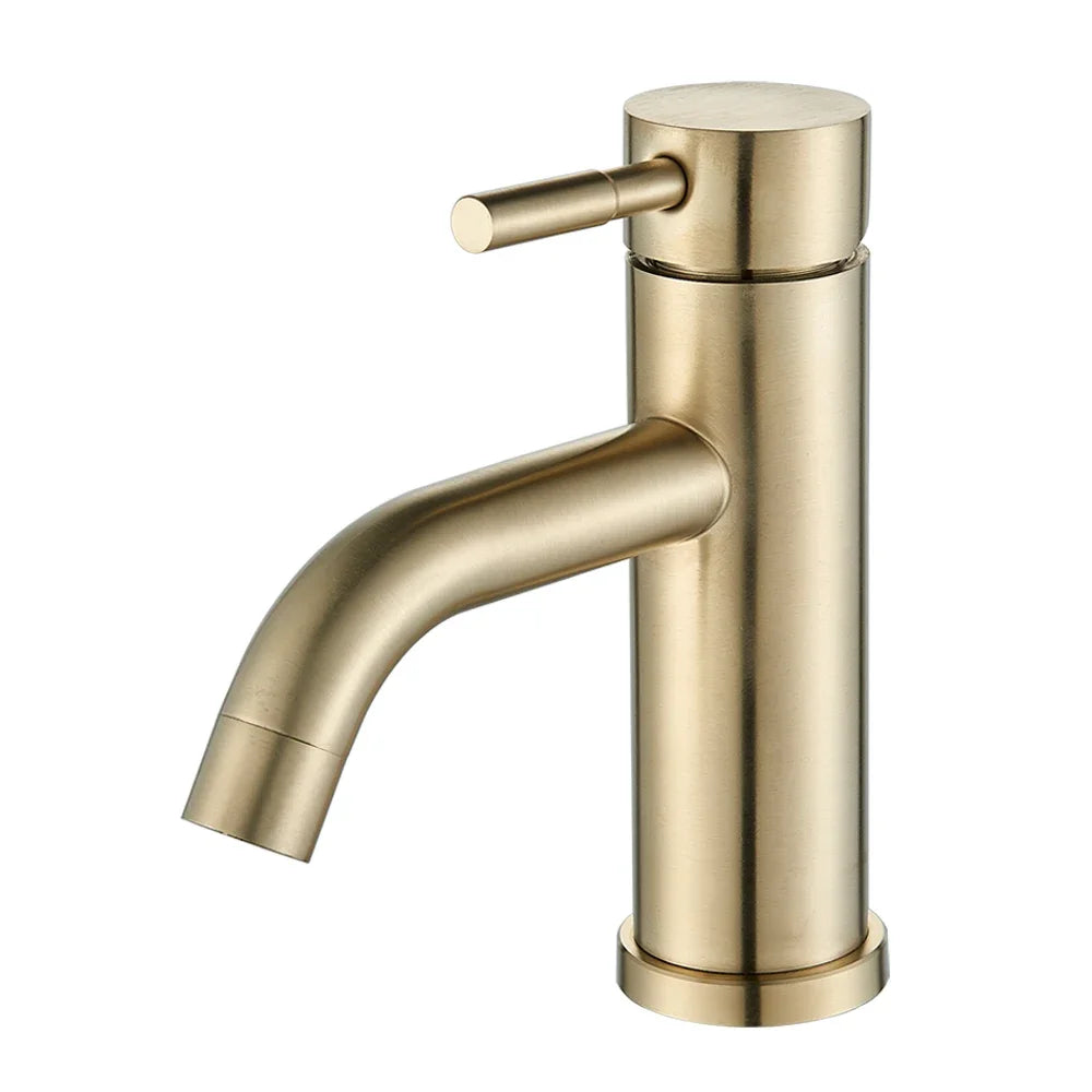 Torneira para Banheiro Misturador Monocomando em Aço Inox Design Minimalista - Savelli