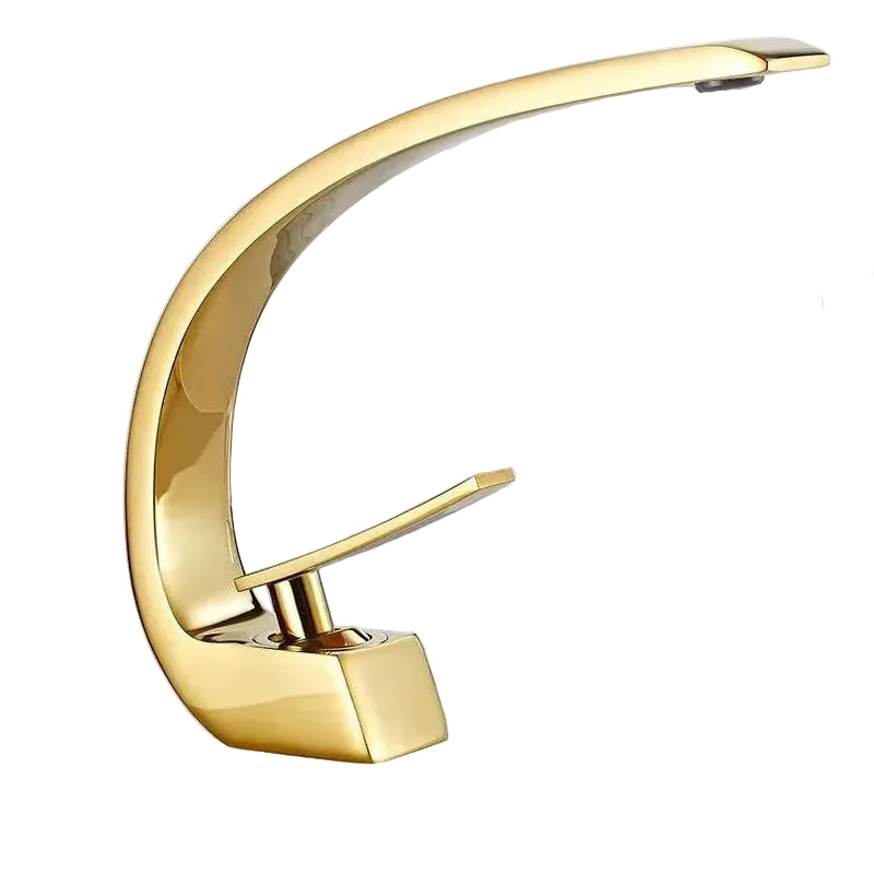 Torneira de Lavabo Misturador Monocomando Silhueta Curva Contemporânea - Savelli