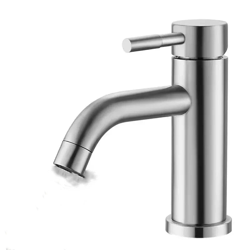 Torneira para Banheiro Misturador Monocomando em Aço Inox Design Minimalista - Savelli