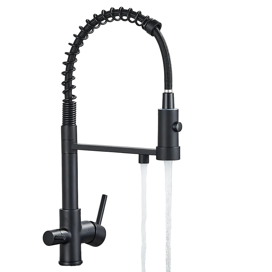 Torneira para Cozinha com Filtro 3 Vias Purificadora e Mola Extensível em Latão - Savelli
