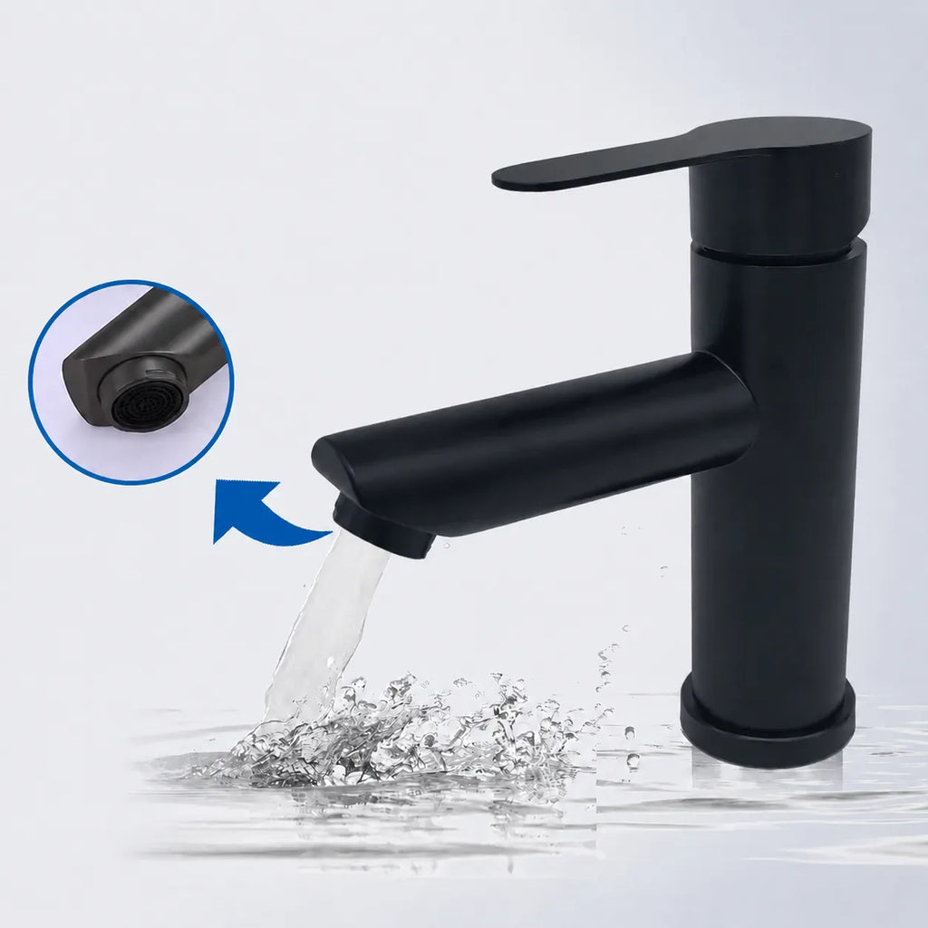 Torneira para Banheiro Misturador Monocomando em Aço Inox Design Minimalista - Savelli